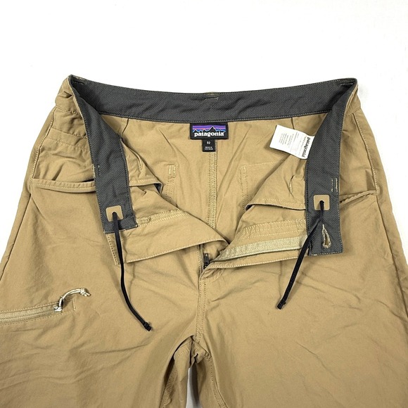 Patagonia Quandary Shorts Tan Khaki Hiking Technical Stretch 10 Inseam Mens 32 - Picture 6 of 8